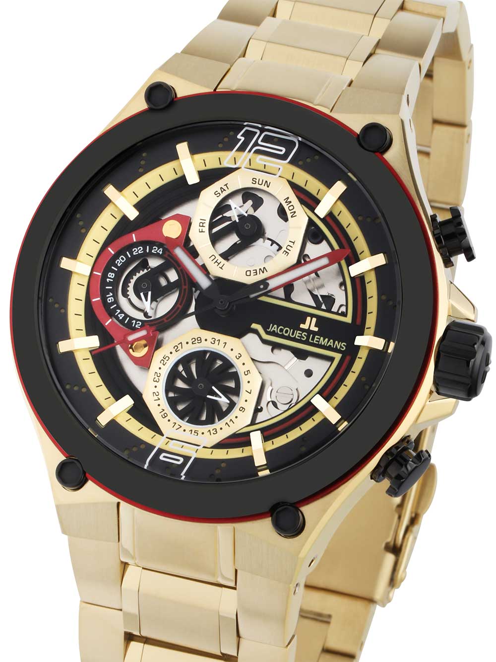 Jacques Lemans 1-2150H Manchester Multifunction men's watch 43mm 10ATM