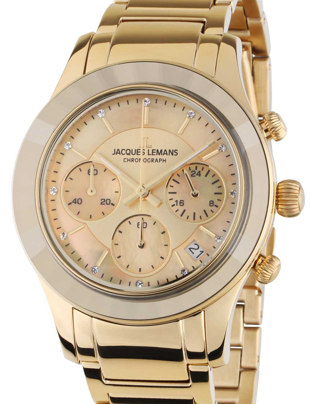 Jacques Lemans 1-2151H Venice women's watch Chronograph 38mm 5ATM