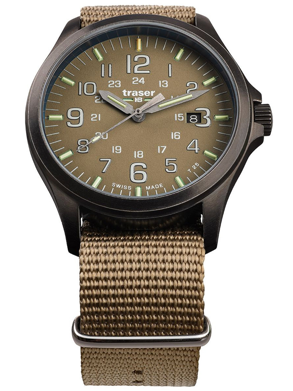 Traser H3 108631 P67 Officer GunMetal Khaki men's watch 42mm 10ATM
