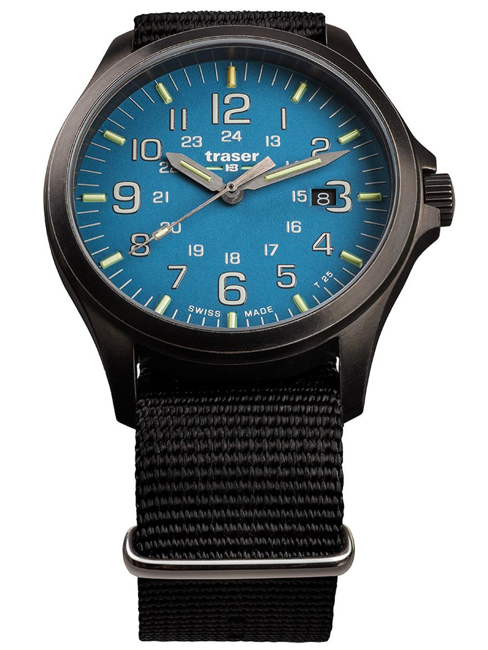 Traser H3 108647 P67 Officer GunMetal Skyblue men's watch 42mm 10ATM