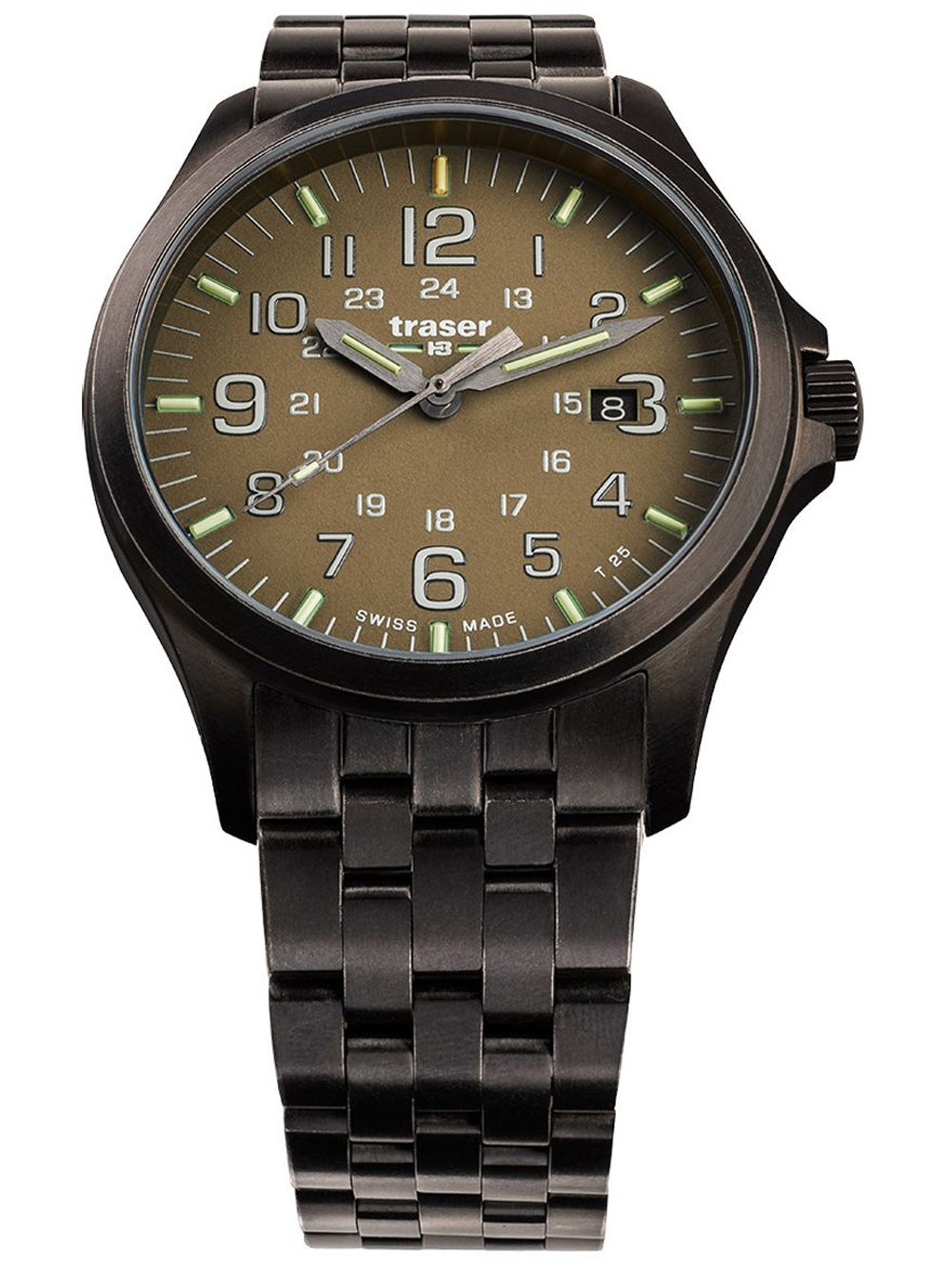 Traser H3 108738 P67 Officer GunMetal Khaki men's watch 42mm 10ATM