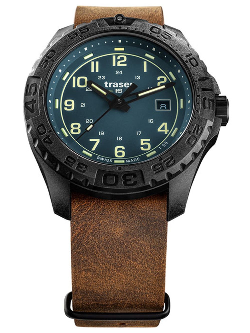 Traser H3 109040 P96 OdP Evolution petrol men's watch 44mm 20ATM