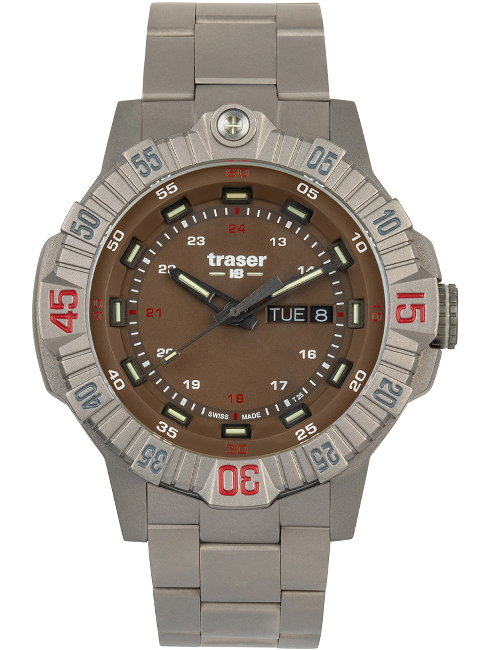 Traser H3 110668 Tactical Brown Titan men's watch 46mm 20ATM