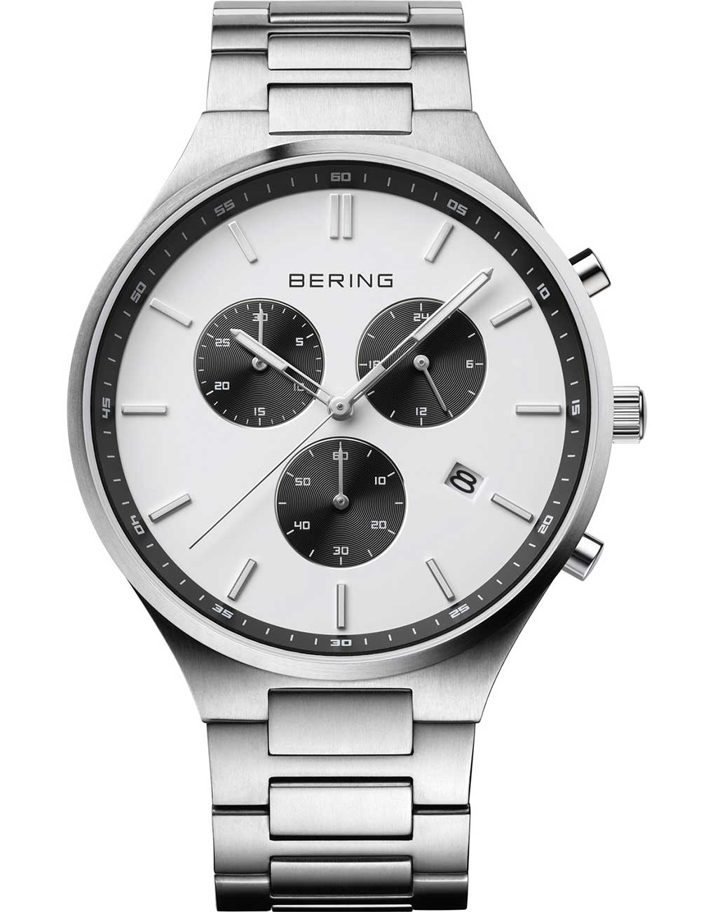 Bering 11743-704 Classic Titanium Chronograph men's watch 40mm 5ATM