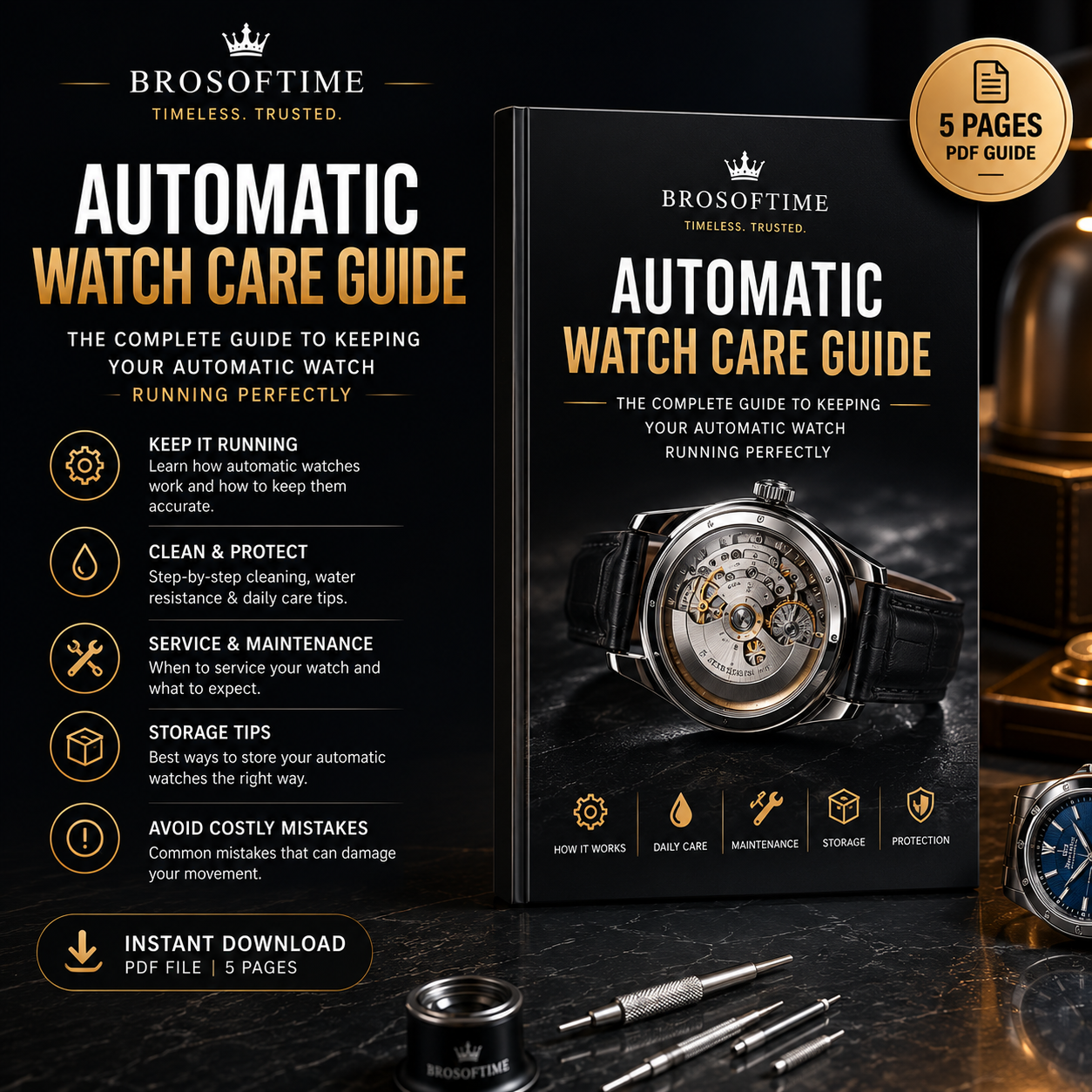 Automatic Watch Care Guide PDF How to Maintain & Protect Luxury Automatic Watches