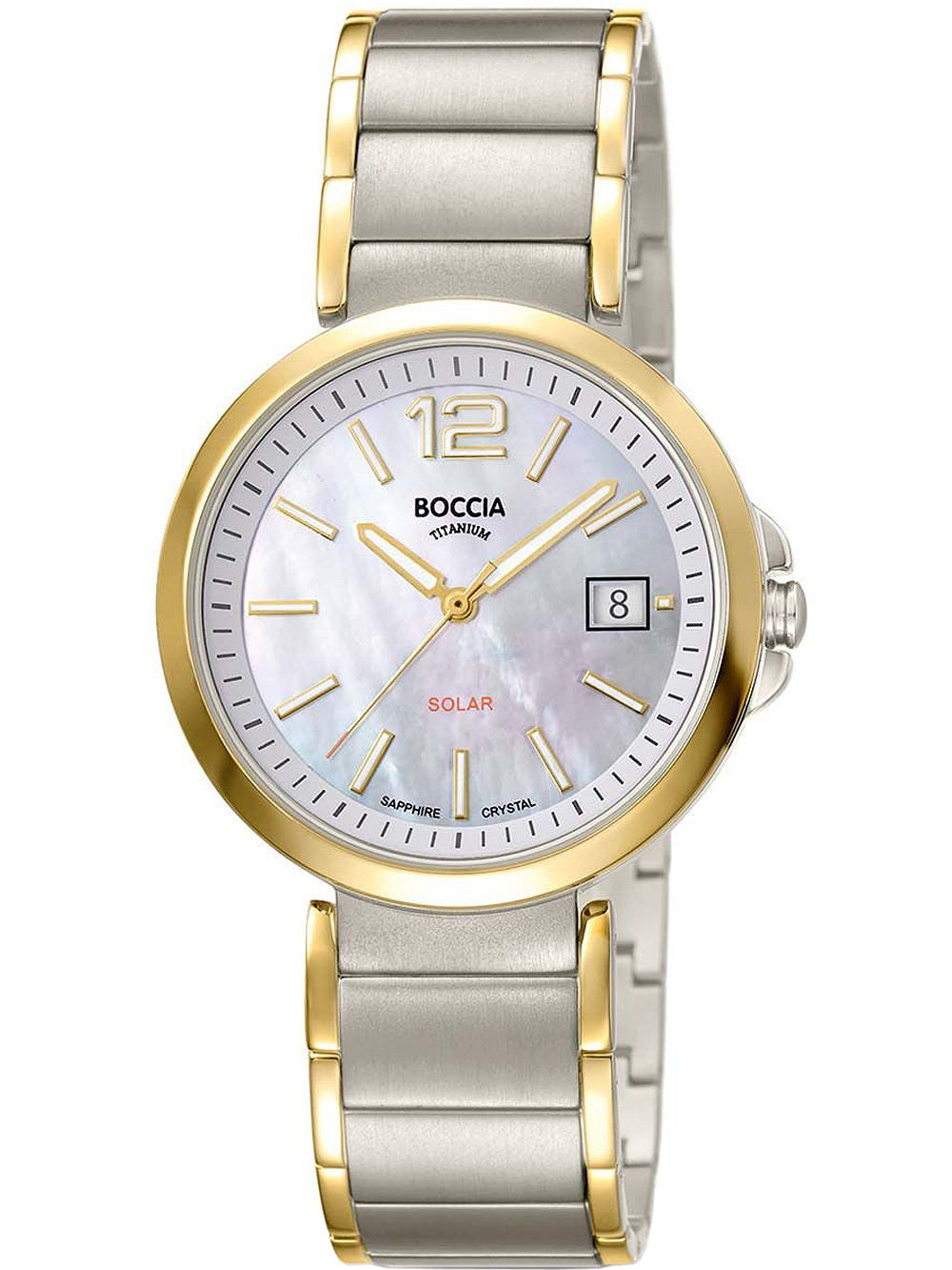 Boccia 3332-02 women's watch Solar Titanium 35mm 5ATM