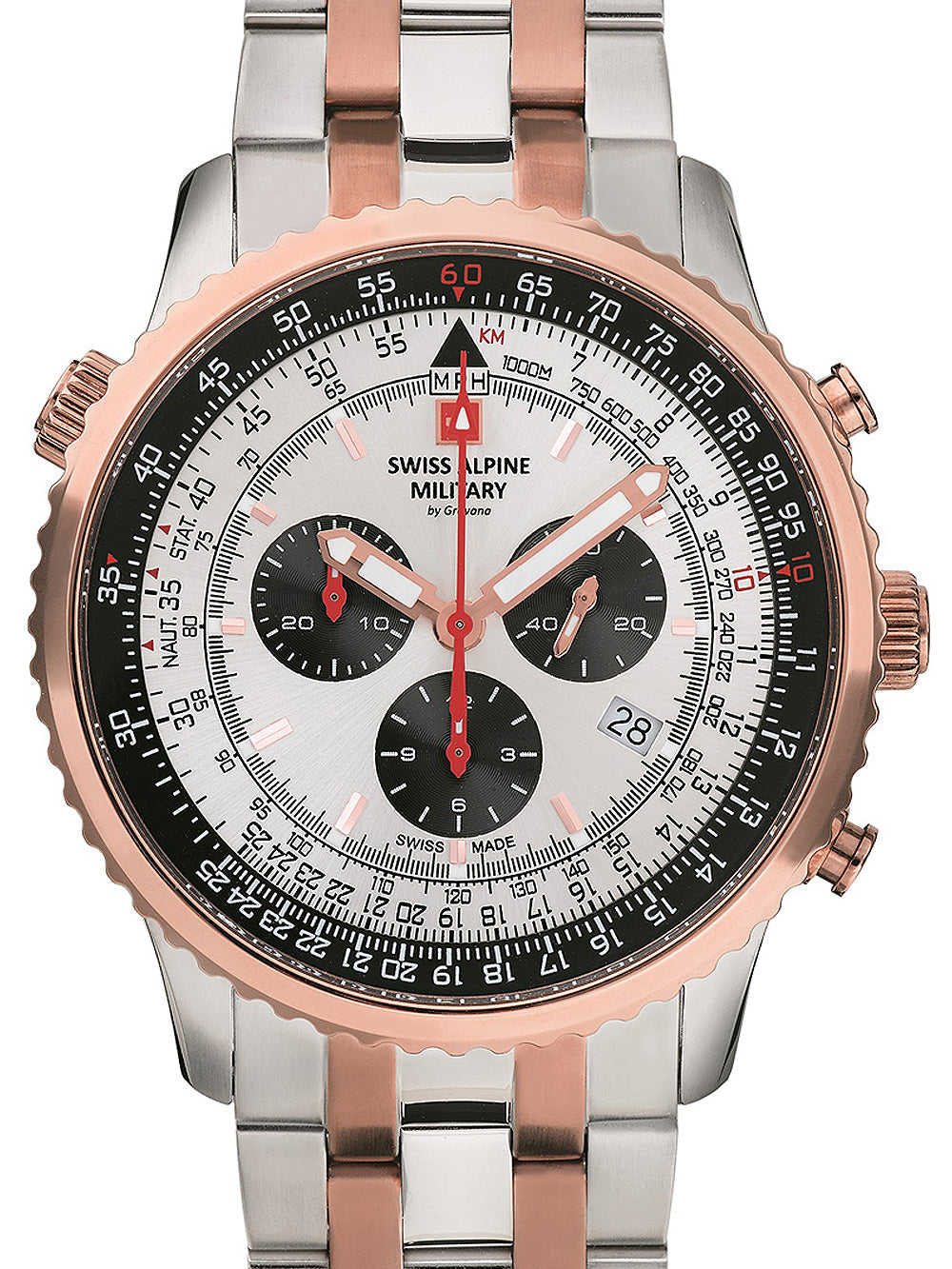 Swiss Alpine Military 7078.9152 chrono men's watch 45mm 10ATM