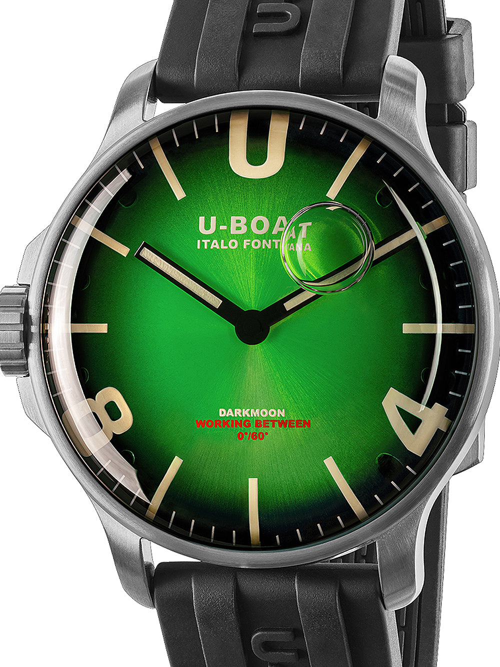 U-Boat 8702/D Darkmoon Green SS Soleil 44mm 5ATM
