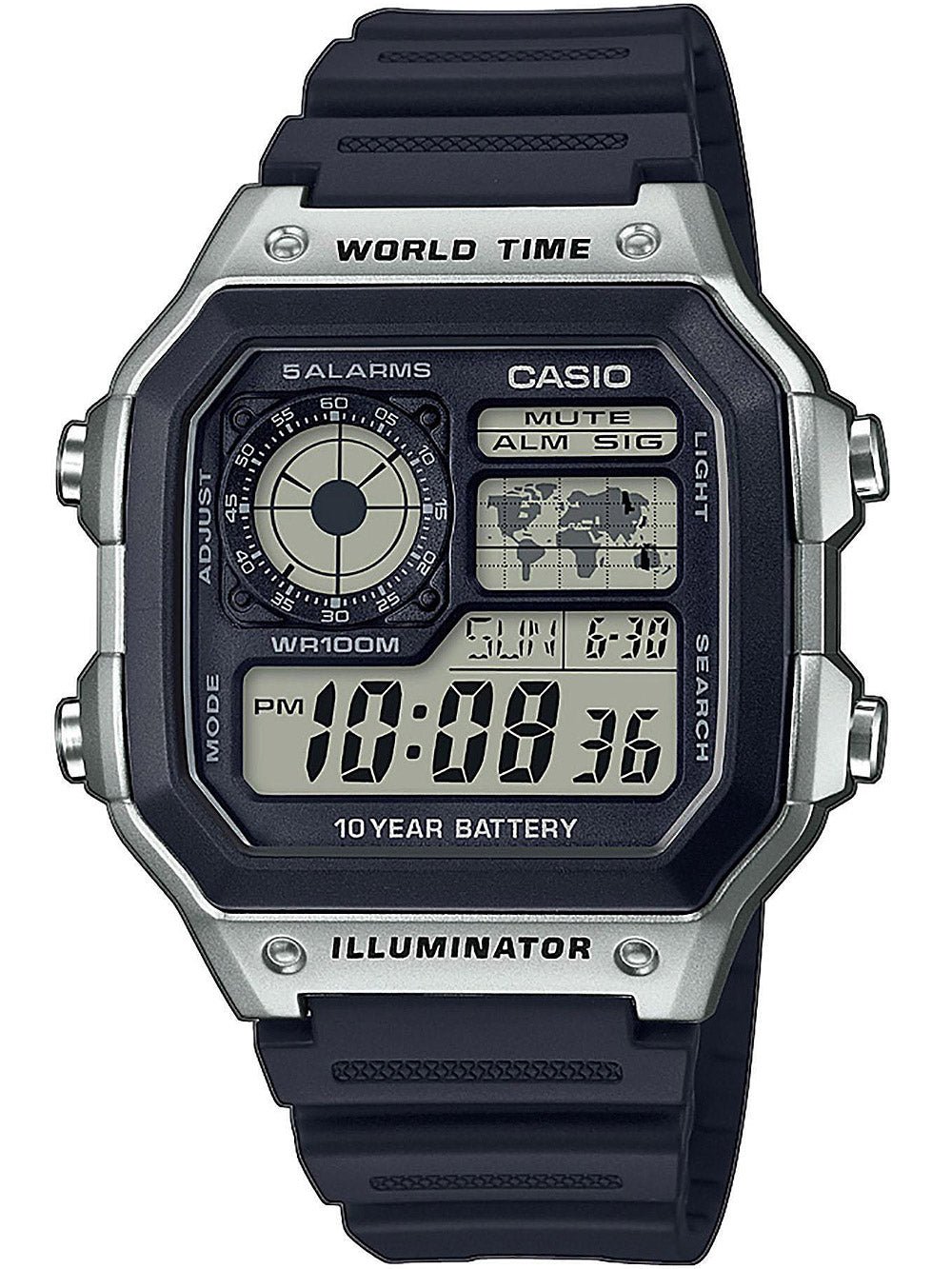 Casio AE-1200WH-1CVEF Collection men's watch 42mm 10ATM