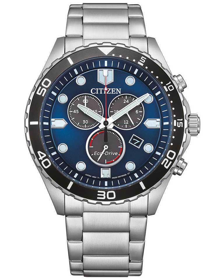 Citizen AT2560-84L men's watch Eco-Drive Chronograph 43mm 10ATM