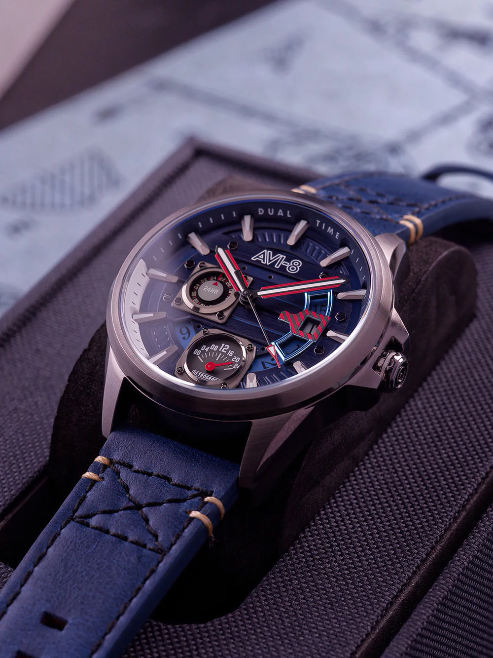 AVI-8 AV-4098-03 men's watch Hawker Harrier Farley Multi 44mm 5ATM