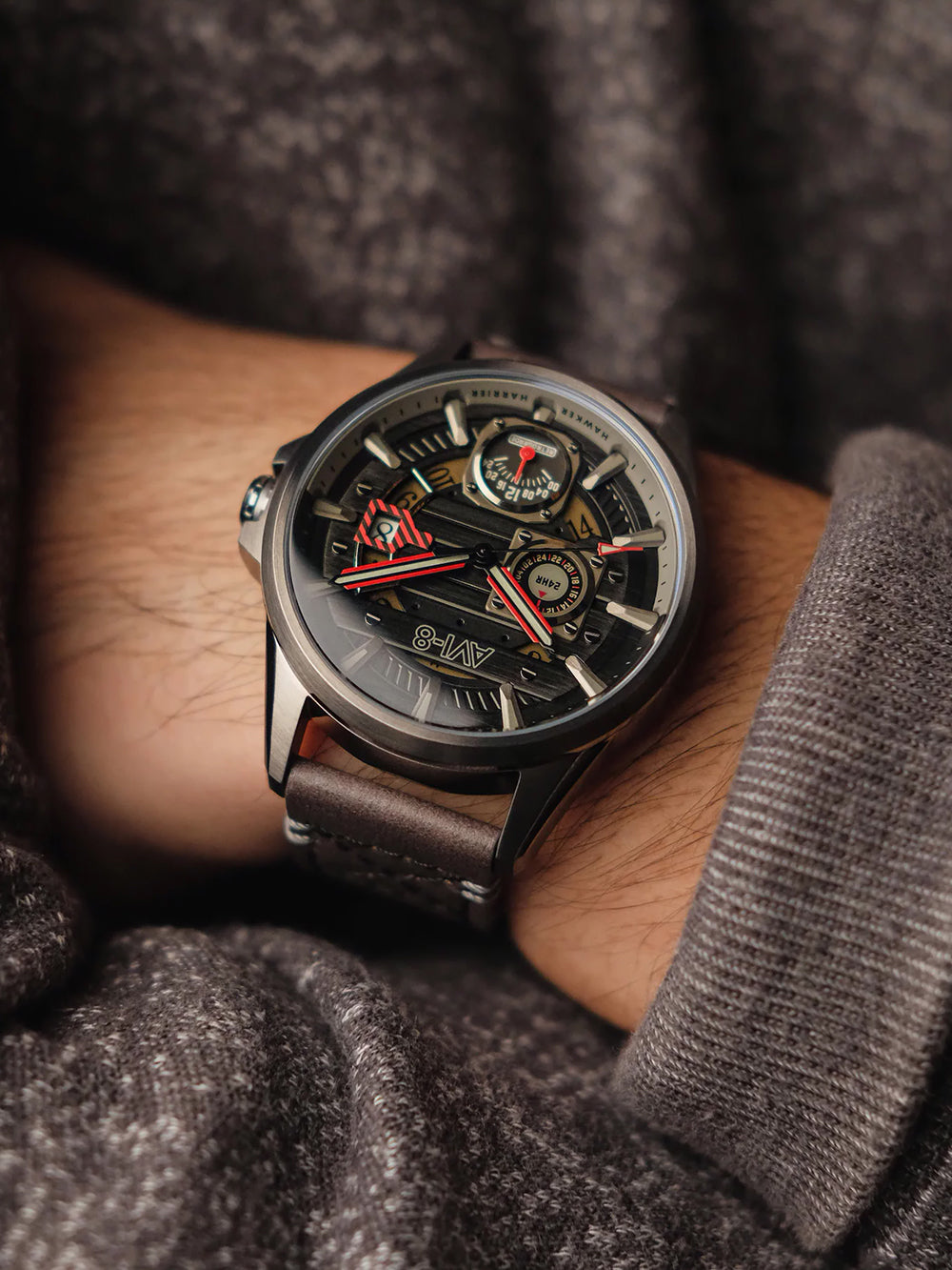 AVI-8 AV-4098-04 men's watch Hawker Harrier Farley Multi 44mm 5ATM