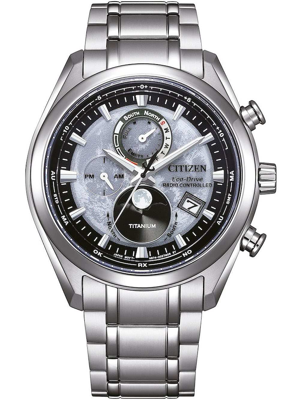 Citizen BY1010-81H Eco-Drive Moon Phase Titanium Radio Contr. men's watch