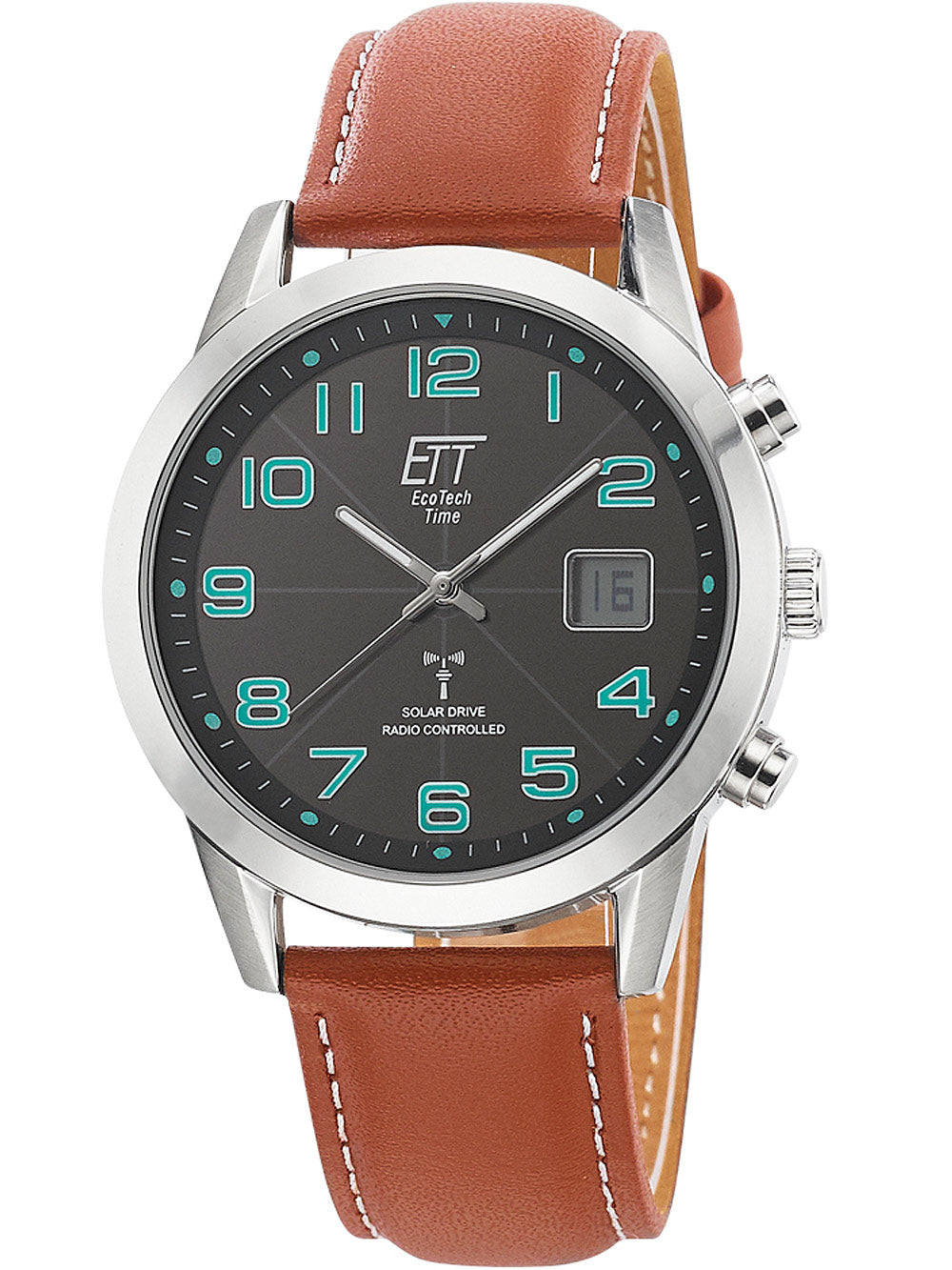 ETT EGS-11499-22L solar drive radio controlled Basic men's watch 41mm 5ATM