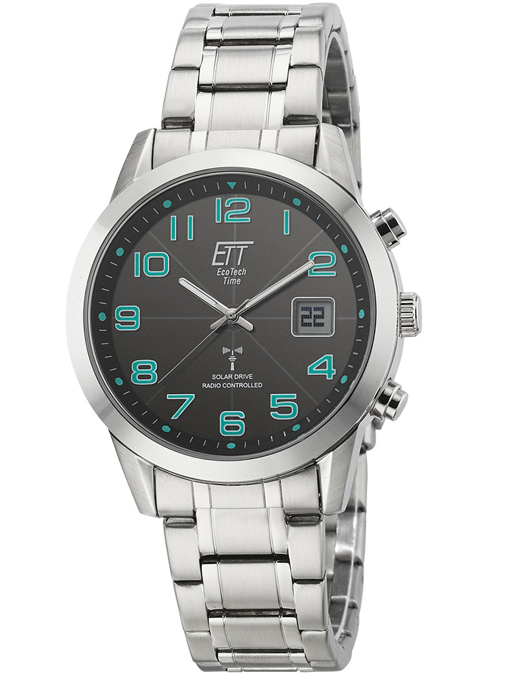 ETT EGS-11500-22M solar drive radio controlled Basic men's watch 41mm 5ATM