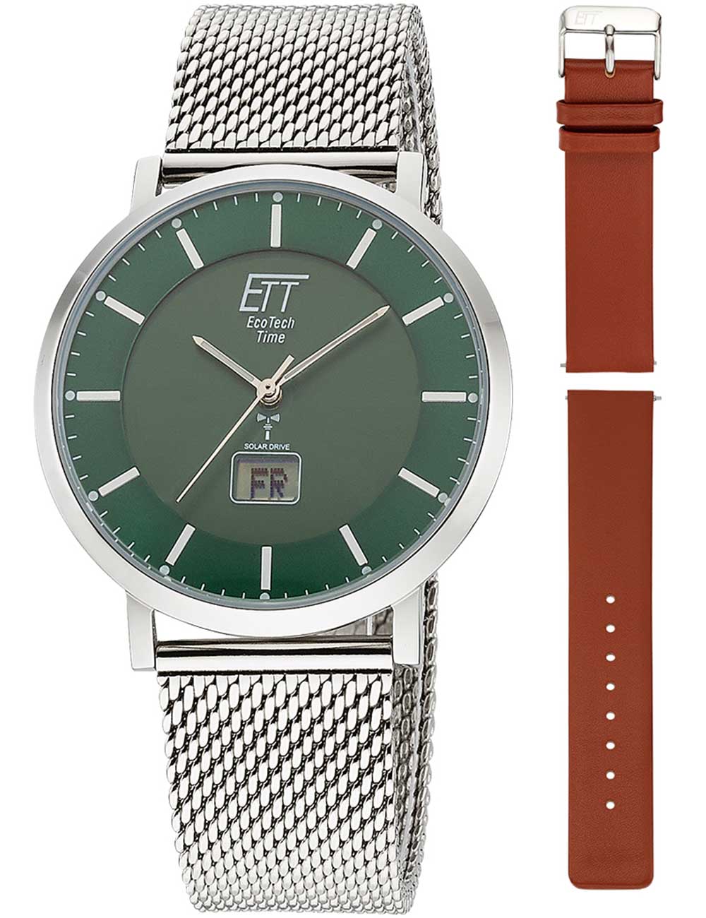 ETT Eco Tech Time EGS-11622-81MS men's watch Atacama Solar Radio Controlled 40mm 5ATM