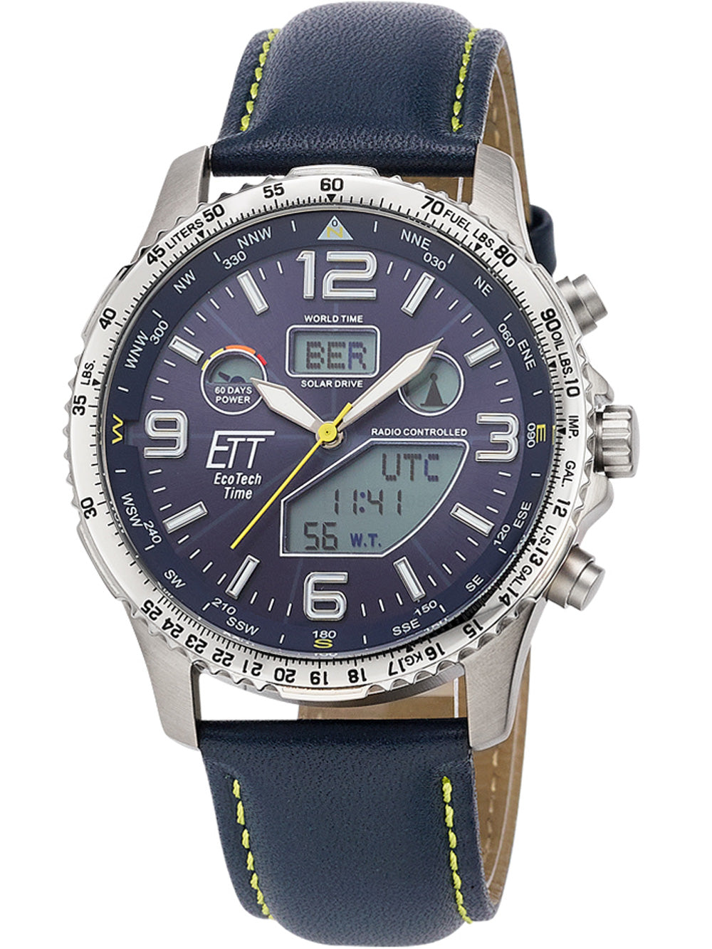 ETT EGT-11574-31L men's watch Solar Titan Radio-Controlled 43mm 10ATM