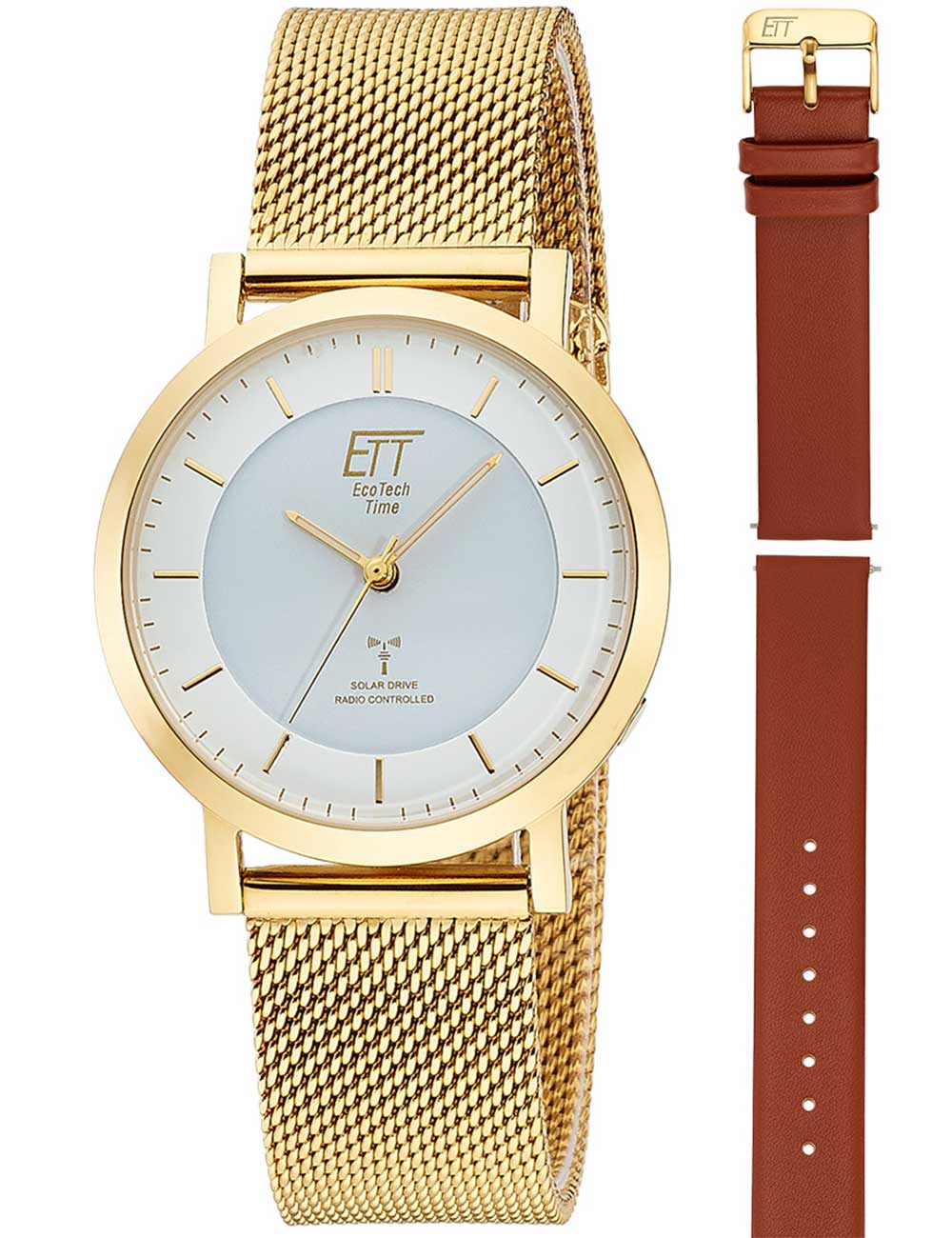 ETT Eco Tech Time ELS-11619-11MS women's watch Atacama Solar Radio Controlled 36mm 5ATM