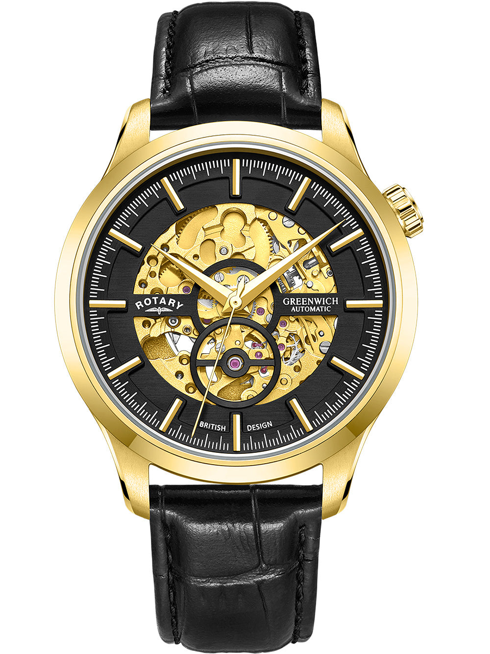 Rotary GS02948/04 Greenwich Automatic Men's Watch 42mm 5ATM