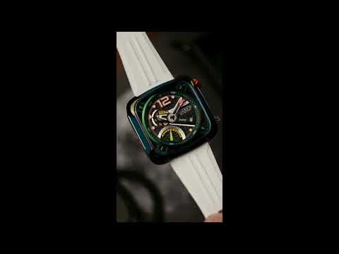 Nubeo NB-6096-02 men's watch Ecliptic Dual Time 45mm 5ATM