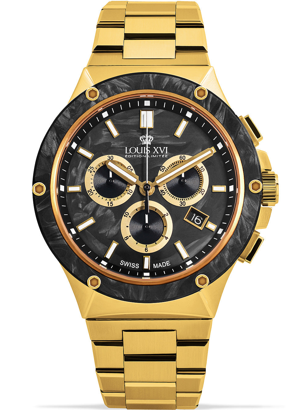 Louis XVI LXVI1211 Le Monarque Chronograph men's watch 42mm 5ATM