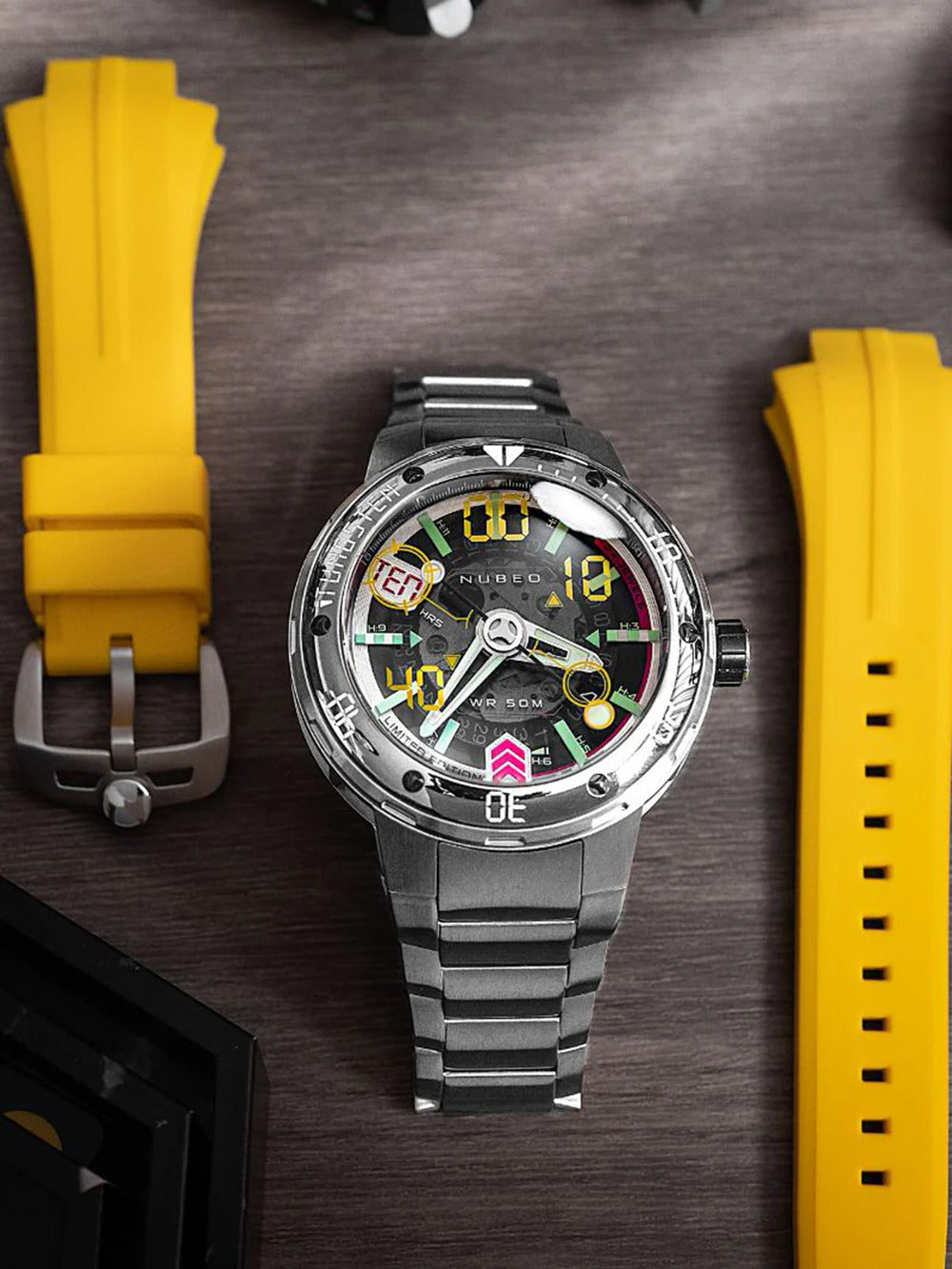 Nubeo NB-6090-11 men's watch Mariner 9 Automatic Limited Edition 50mm 5ATM