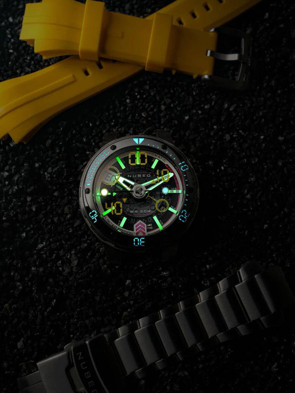 Nubeo NB-6090-11 men's watch Mariner 9 Automatic Limited Edition 50mm 5ATM