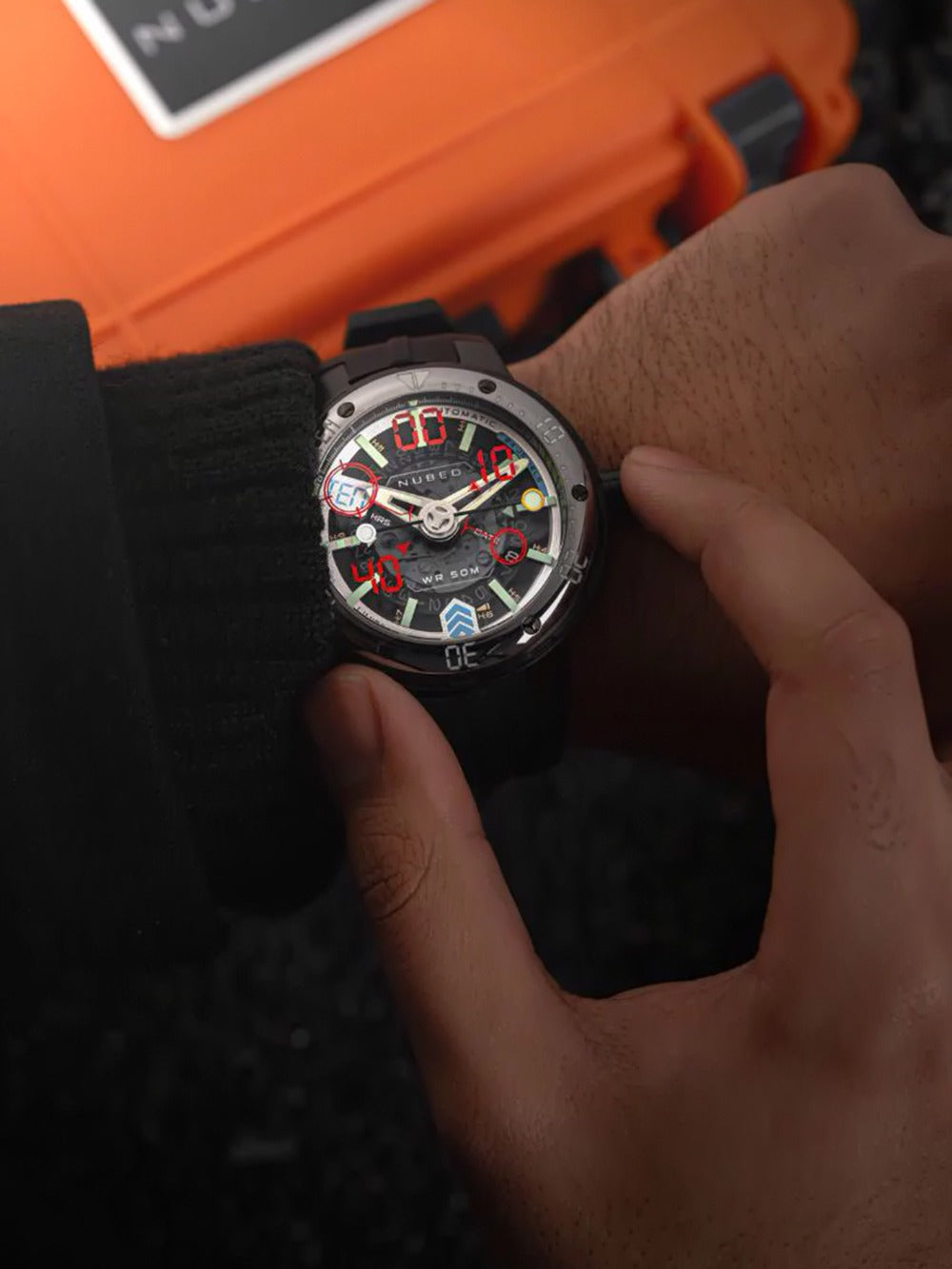 Nubeo NB-6090-22 men's watch Mariner 9 Automatic Limited Edition 50mm 5ATM