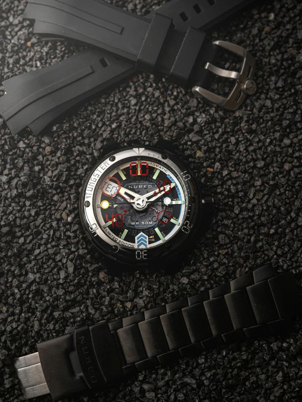 Nubeo NB-6090-22 men's watch Mariner 9 Automatic Limited Edition 50mm 5ATM