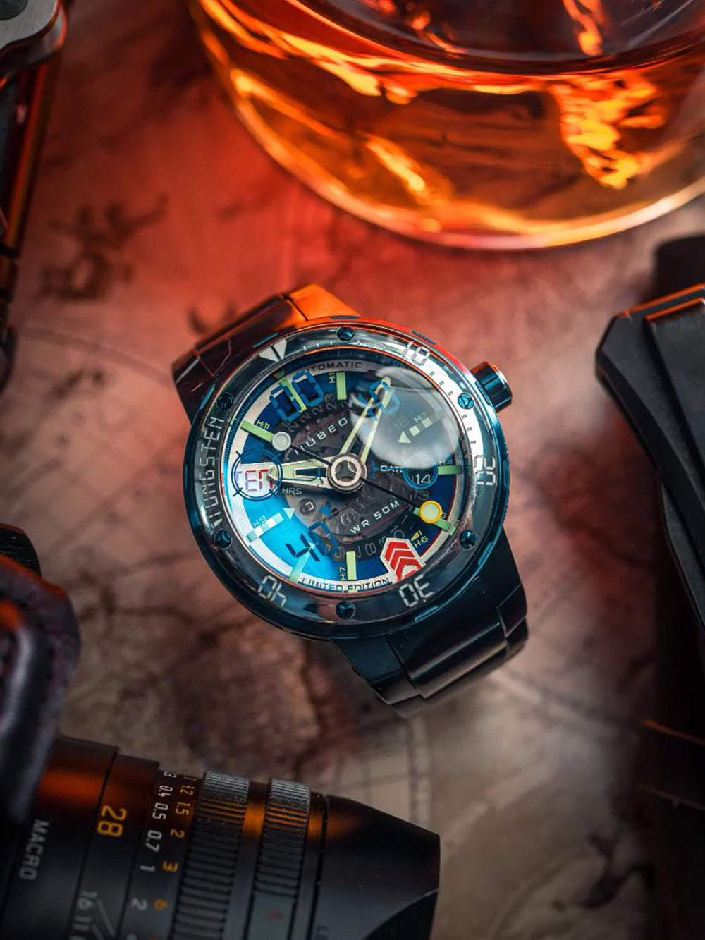 Nubeo NB-6090-33 men's watch Mariner 9 Automatic Limited Edition 50mm 5ATM