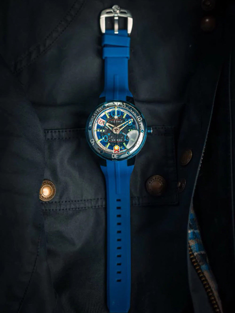 Nubeo NB-6090-33 men's watch Mariner 9 Automatic Limited Edition 50mm 5ATM