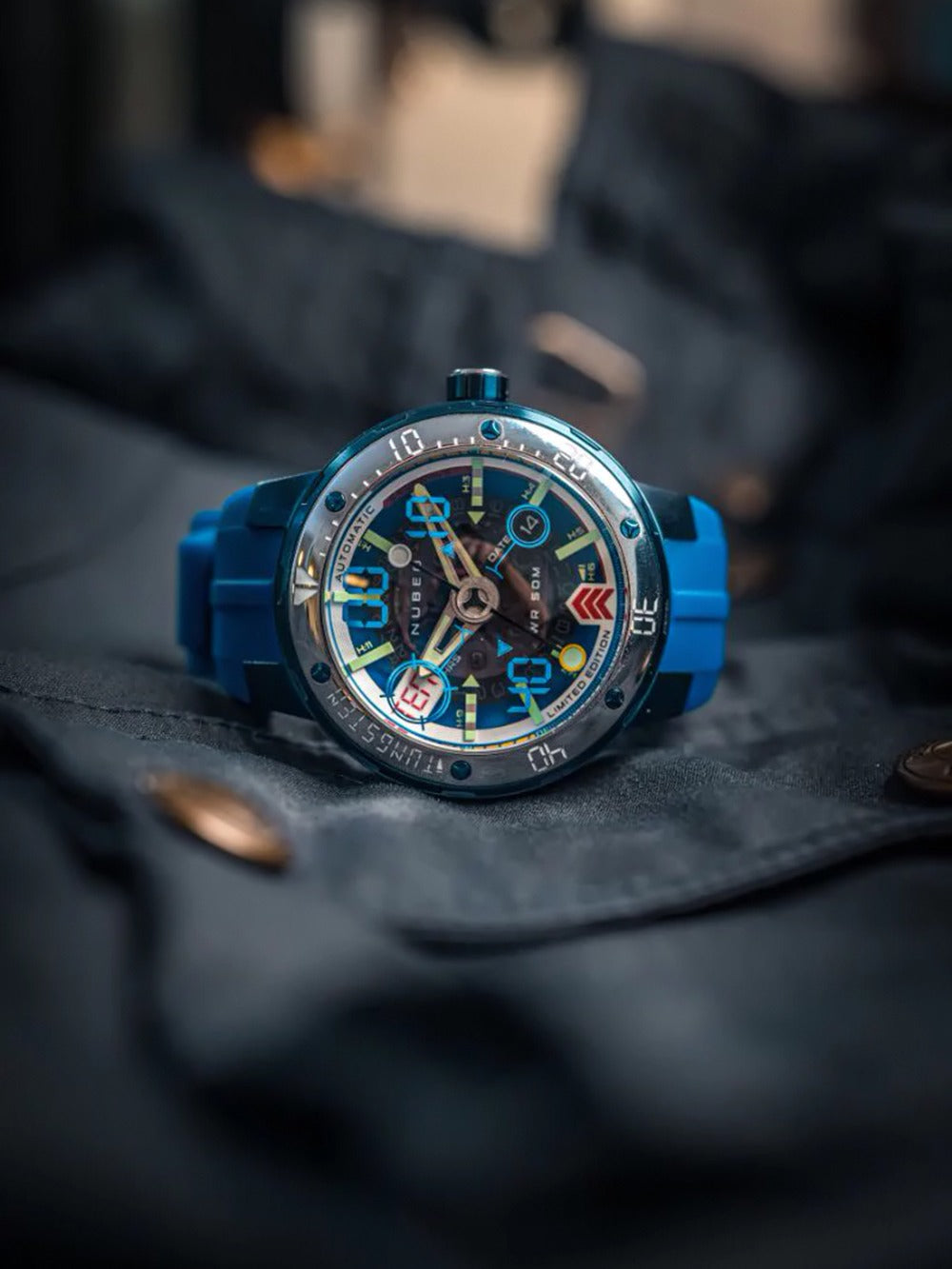 Nubeo NB-6090-33 men's watch Mariner 9 Automatic Limited Edition 50mm 5ATM