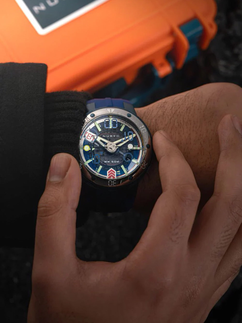 Nubeo NB-6090-33 men's watch Mariner 9 Automatic Limited Edition 50mm 5ATM