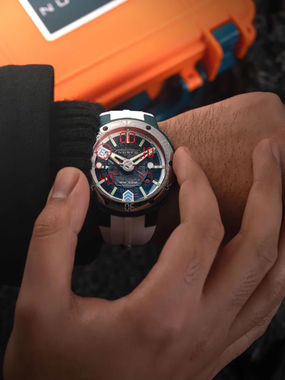 Nubeo NB-6090-44 men's watch Mariner 9 Automatic Limited Edition 50mm 5ATM