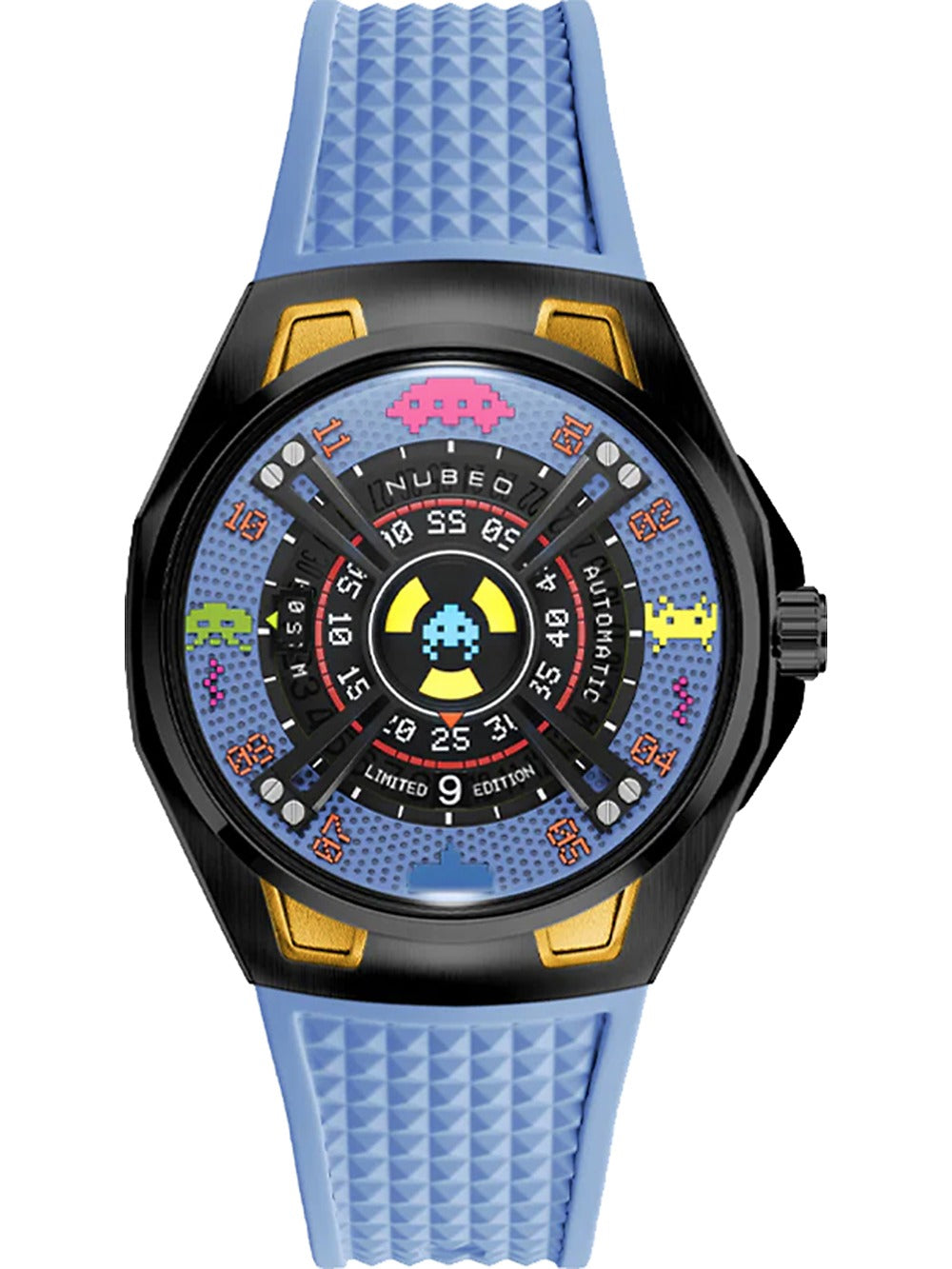 Nubeo NB-6099-SI-03 men's watch Space Invaders Limited Edition Automatic 44mm 5ATM