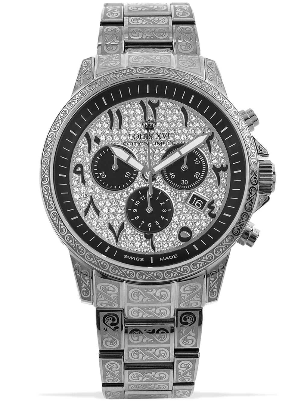 Louis XVI LXVI1097 Palais Royale Arabic Chronograph men's watch 43mm 10ATM