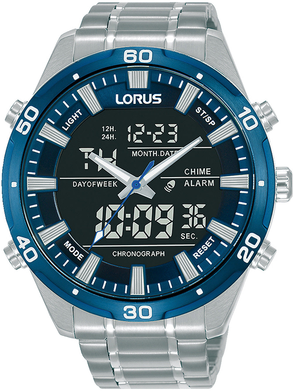Lorus RW647AX9 Digital Chronograph men's watch 46mm 10ATM