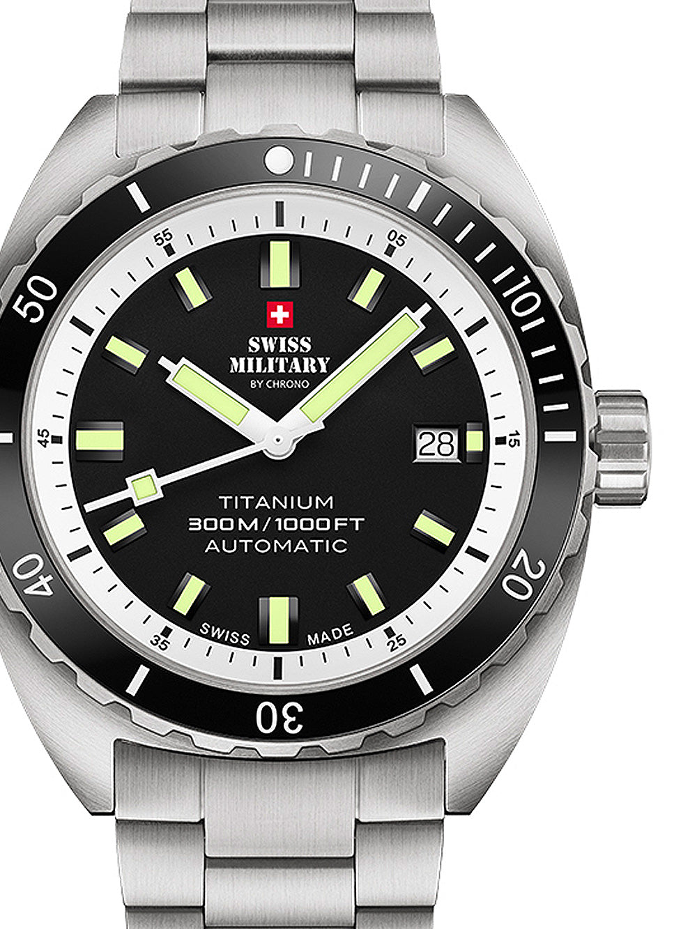 Swiss Military SMA34100.02 Diver Titanium Automatic men's watch 42mm 30ATM