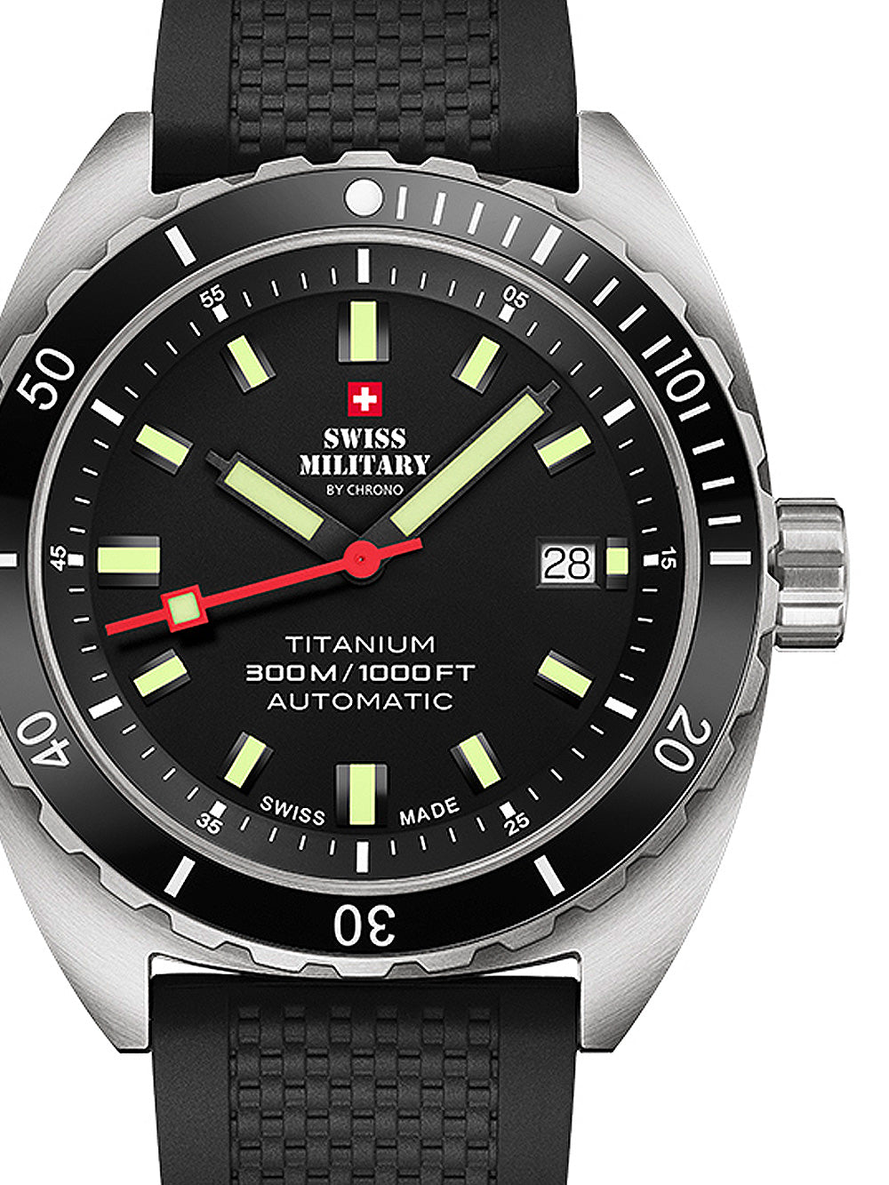 Swiss Military SMA34100.06 Diver Titanium Automatic men's watch 42mm 30ATM