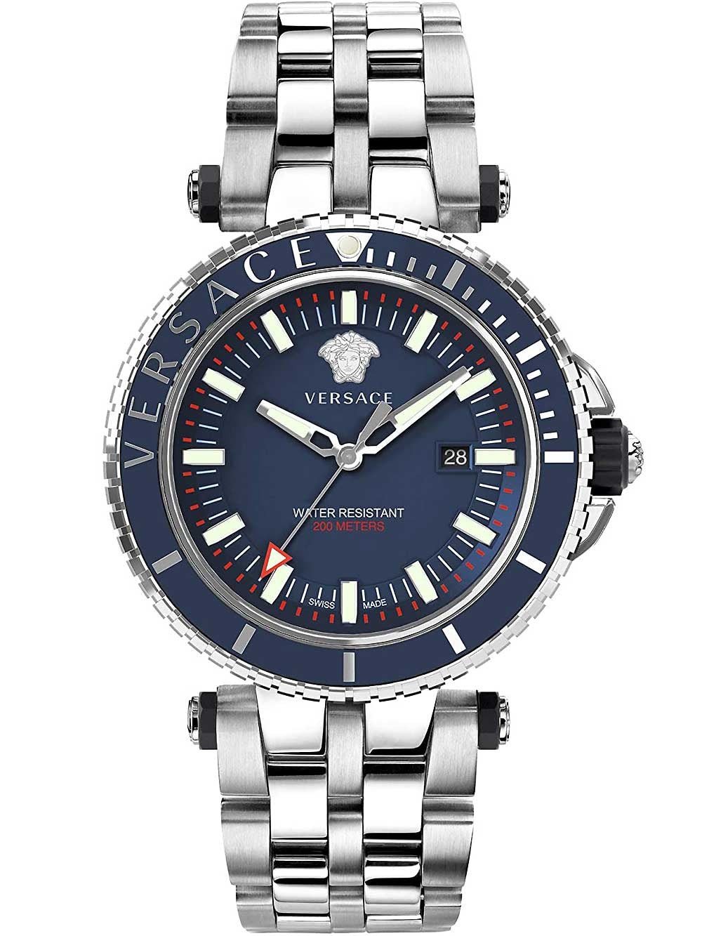 Versace VEAK00418 V-Race men's watch 46mm 5ATM