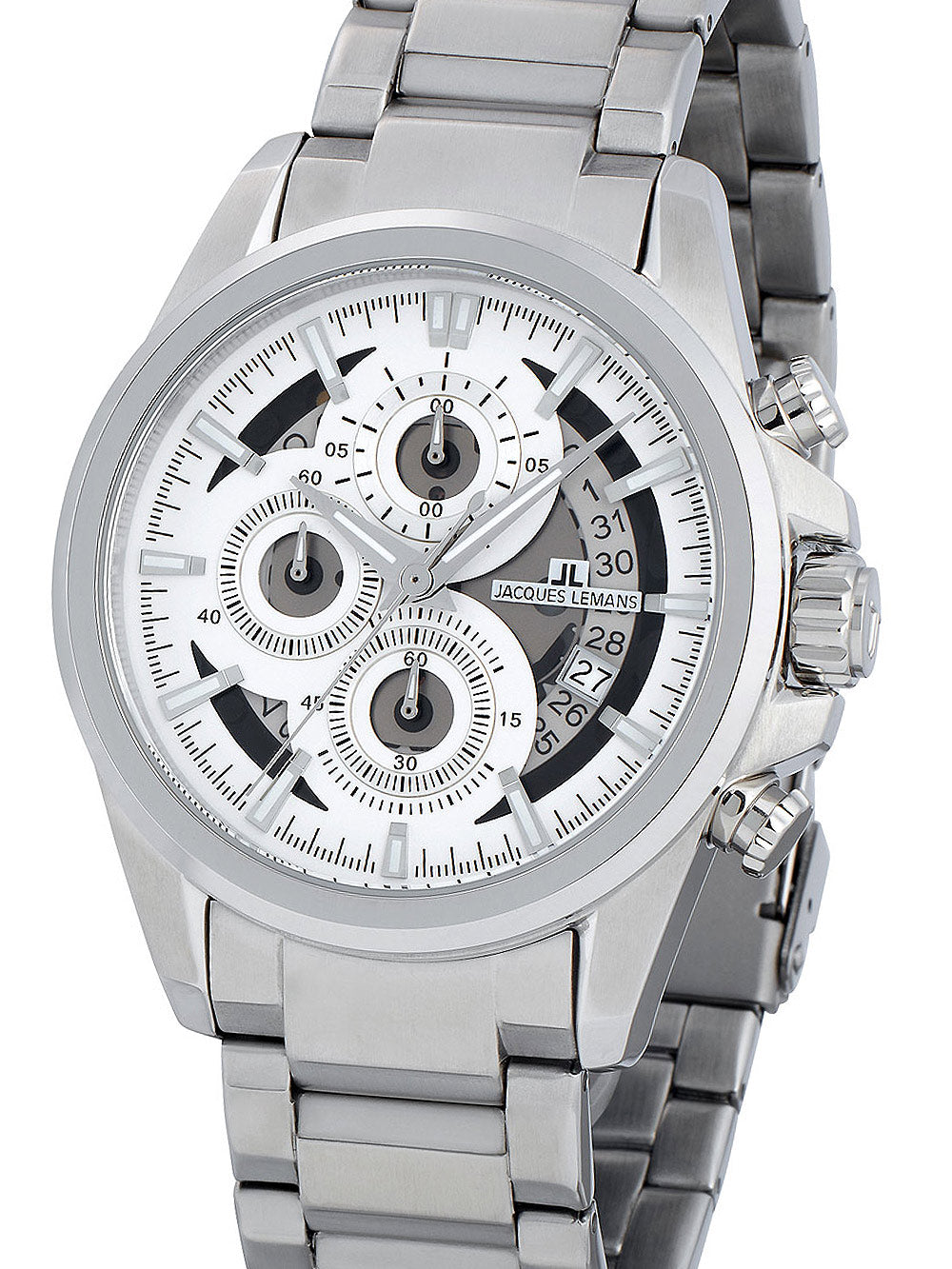 Jacques Lemans 1-1847F Liverpool Chronograph men's watch 44mm 10 ATM