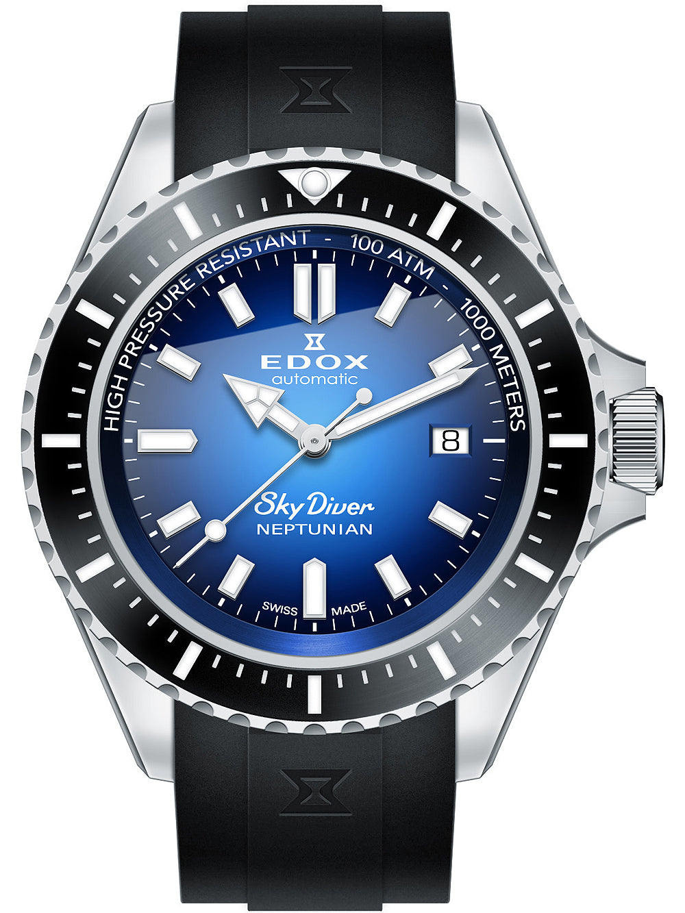 Edox 80120-3NCA-BUIDN SkyDivers Neptunian Automatic 44mm 100ATM