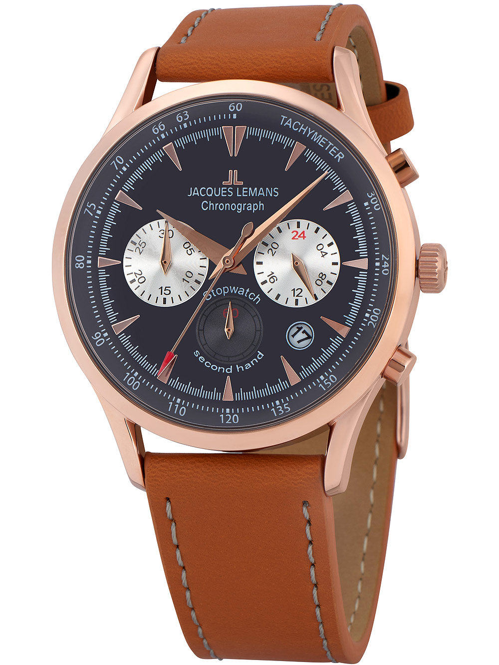 Jacques Lemans 1-2068F Retro Classic chrono men's watch 41mm 5ATM