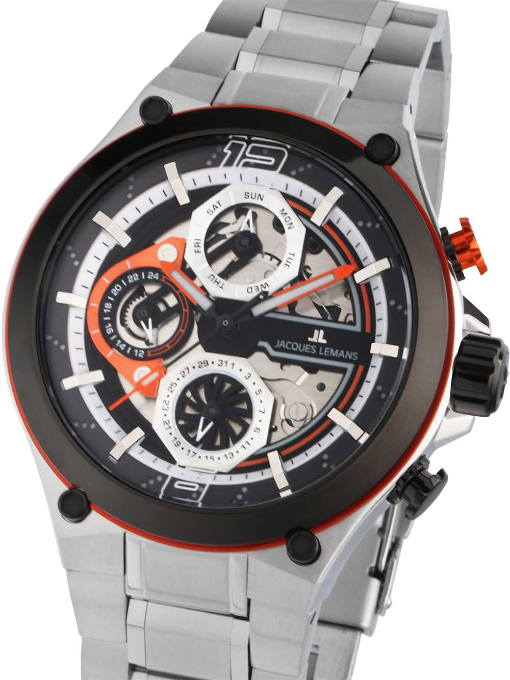 Jacques Lemans 1-2150E Manchester Multifunction men's watch 43mm 10ATM