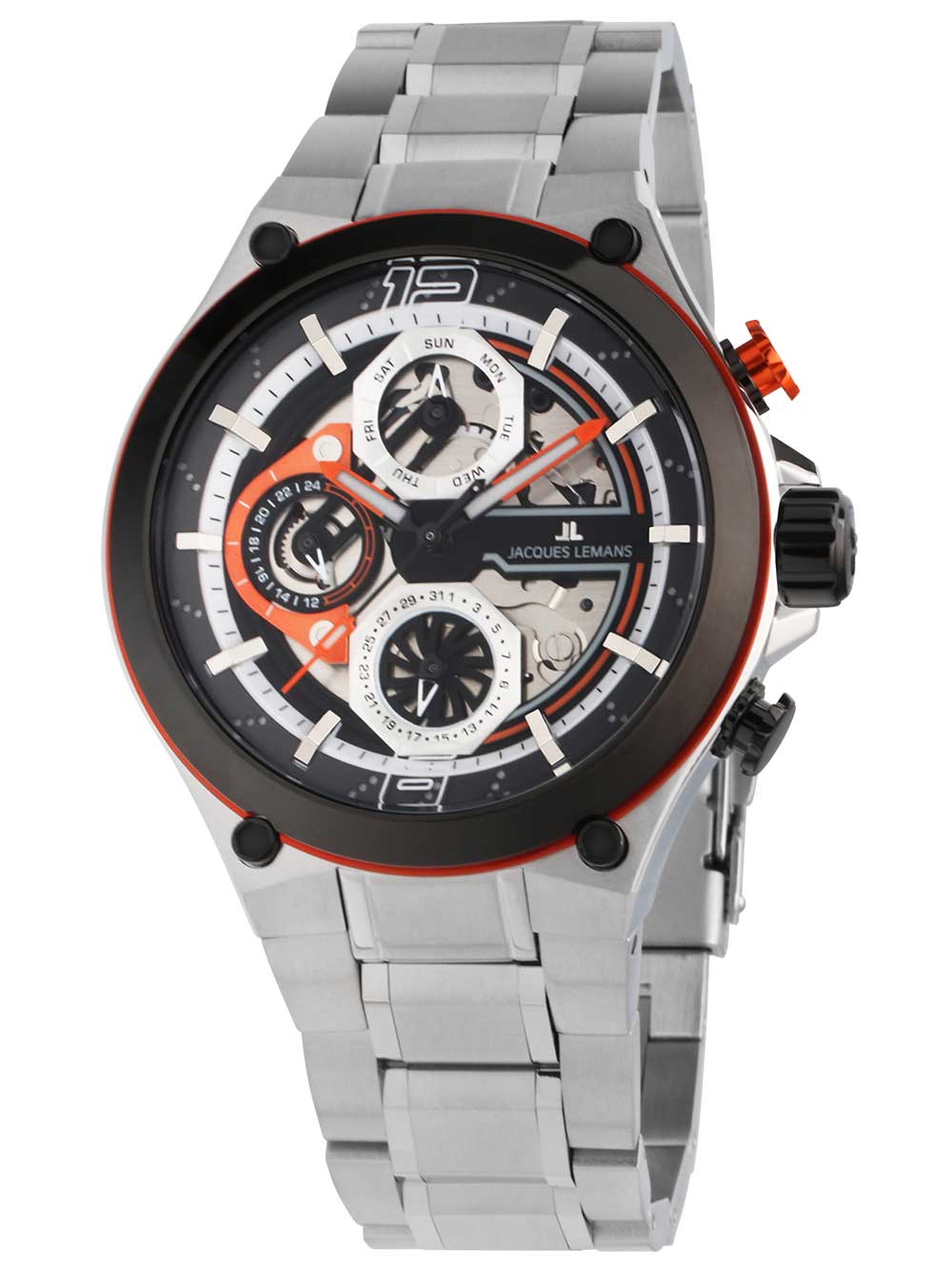 Jacques Lemans 1-2150E Manchester Multifunction men's watch 43mm 10ATM