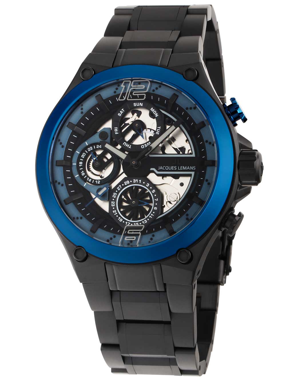 Jacques Lemans 1-2150G Manchester Multifunction men's watch 43mm 10ATM