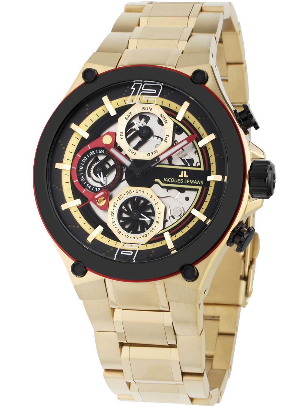 Jacques Lemans 1-2150H Manchester Multifunction men's watch 43mm 10ATM