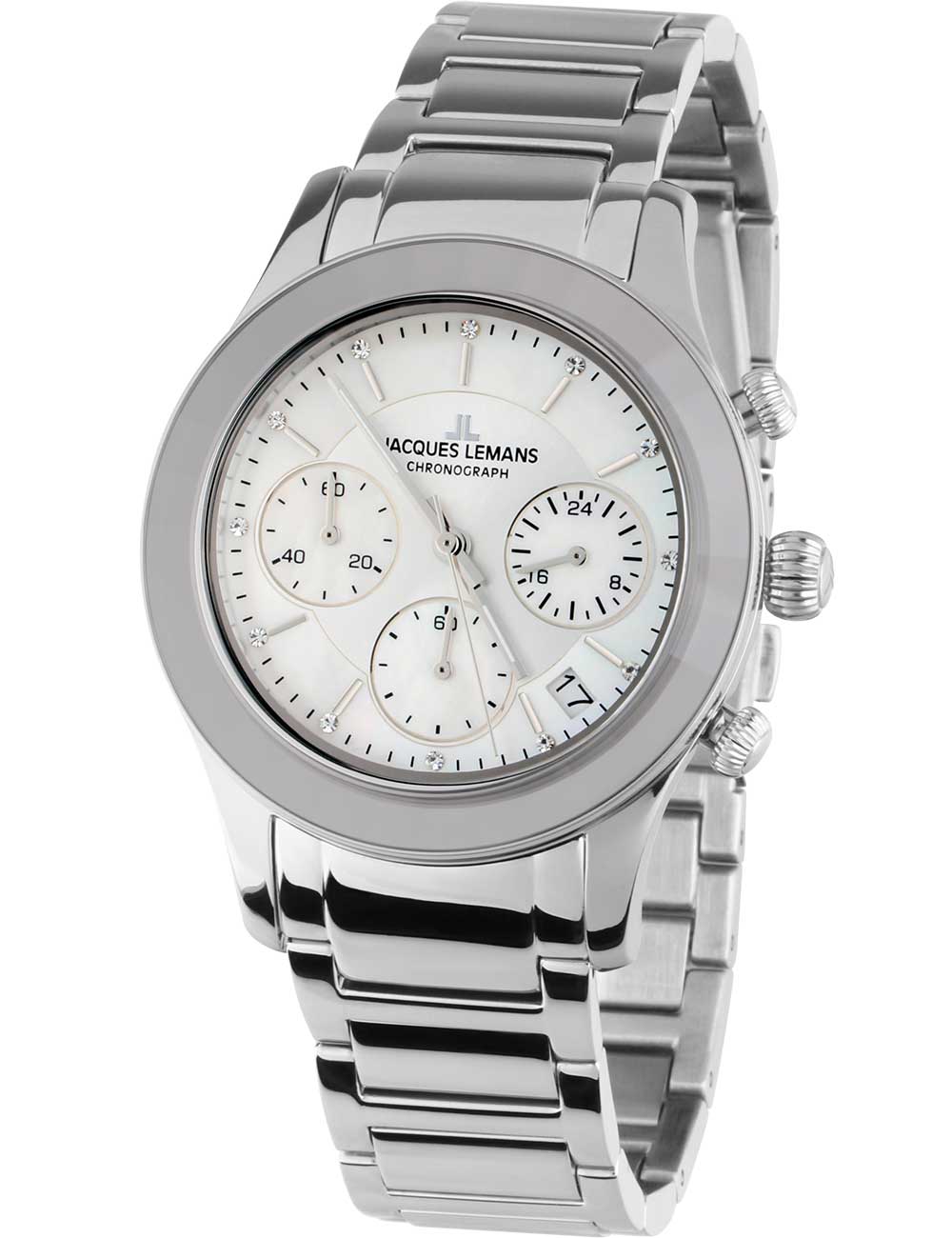 Jacques Lemans 1-2151F Venice women's watch Chronograph 38mm 5ATM