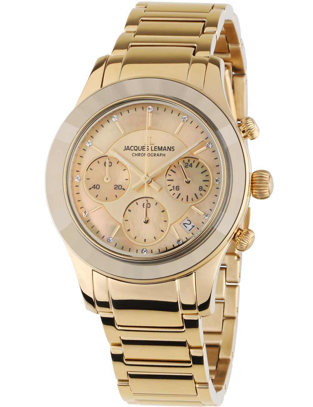 Jacques Lemans 1-2151H Venice women's watch Chronograph 38mm 5ATM