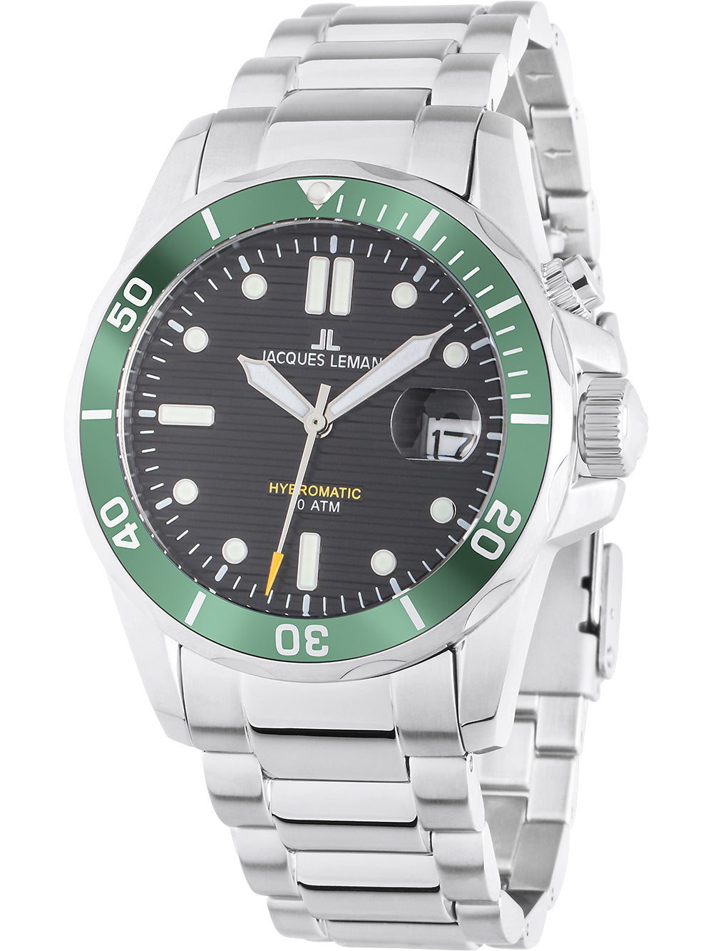 Jacques Lemans 1-2170K Hybromatic Diver men's watch 41mm 20ATM